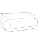 Ver imagem 3 de Sofá 3 Lugares Curvo Orgânico para Sala Living 180cm Barolo L06 Bouclê Terracota - lyam decor