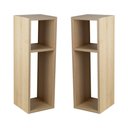 Ver imagem 2 de Conjunto Mesa De Cabeceira Pequena 20x20x60cm Carvalho Quarto Sala