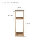 Ver imagem 4 de Conjunto Mesa De Cabeceira Pequena 20x20x60cm Carvalho Quarto Sala