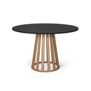 Ver imagem 1 de Mesa de Jantar Redonda 90cm 4 Lugares Gabi MDF Preto e Jade - Straub Web