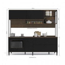 Cozinha Compacta com Tampo 4 Peças Pop Kappesberg - 3 Cozinha Compacta com Tampo 4 Peças Pop Kappesberg - 3