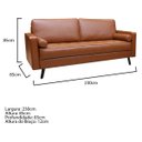 Ver imagem 2 de Sofá de Couro 4 Lugares Vancouver M06 Cor Conhaque 457