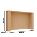 Ver imagem 2 de Bancada para Cozinha Lótus sem Porta MDF 164cm Café Luciane Móveis