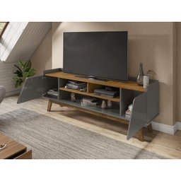 Rack Sala Turim para TV até 65 Polegadas com Pés Madeira - 2