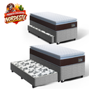Ver imagem 2 de Cama Box com Colchão de Espuma D33 Pillow Top Comfort Luxo + Auxiliar de Molas Unique Solteiro 88 cm