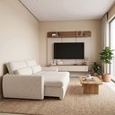 Ver imagem 3 de Conjunto Sala Painel Concept para Televisão 70 Polegadas com Sofá Charlie 3 Lugares Linho Off White