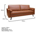 Ver imagem 5 de Conjunto Sofá de Couro 2 e 3 Lugares Vancouver M06 Cor Conhaque 457