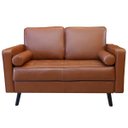 Ver imagem 3 de Conjunto Sofá de Couro 2 e 3 Lugares Vancouver M06 Cor Conhaque 457