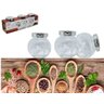 Conjunto de 3 Peças Porta Condimentos de Vidro 190 ml - 1