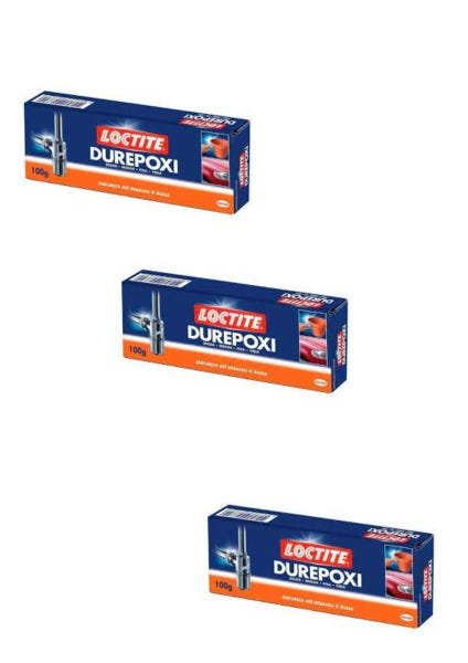 Cola Durepoxi Cinza 100 Gramas kIT COM 3 Unidades - 1