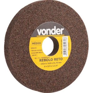 Rebolo Reto 152,4x19,0x31,8 G60 Óxido De Alumínio Uso Geral