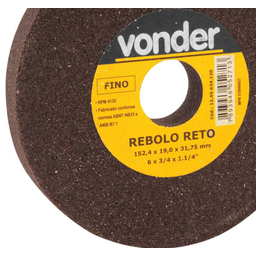 Rebolo reto 6" x 3/4" fino VONDER - 3