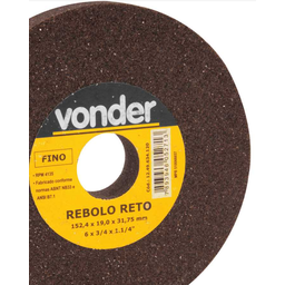 Rebolo reto 6" x 3/4" fino VONDER - 2