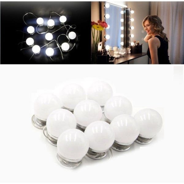 Luz de Espelho Maquiagem Usb Make LED Studio 3 Cores Camarim Regulavel Lâmpadas Led - 4