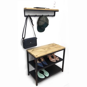 Kit Sapateira Sd 5003 + Cabideiro 5004 Preto