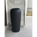 Ver imagem 3 de Vaso de Fibra de Vidro 63x28 Cm Estilo Vietnamita Preto Fosco