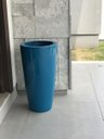 Ver imagem 3 de Vaso de Fibra de Vidro 56X30 cm Estilo Vietnamita pilao Azul Turquesa