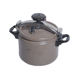 Panela Alta Pressão Indução 6 Litros Antiaderente Revestimento Mármore Marrom - 2