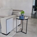 Ver imagem 1 de Mesa Lateral com Espelho - Mesinha de Apoio 60 x 45 cm Preto