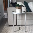 Ver imagem 2 de Mesa Lateral com Espelho - Mesinha de Apoio 50x35 cm Prata