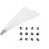 Saco Decorador Confeiteiro com 12 Bicos Inox para Bolos e Cup Cake - 1