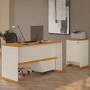 Ver mais imagens de Conjunto Escritório Mesa Gaveteiro Balcão Berlin - Vianossa