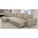 Ver imagem 1 de Sofá de Canto Retrátil e Reclinável com Molas 3,40x2,00 Le Jacke Suede Bege Madelina Decor