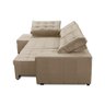 Sofá de Canto Retrátil e Reclinável com Molas 3,40x2,00 Le Jacke Suede Bege Madelina Decor - 4