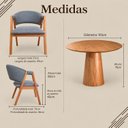 Ver imagem 4 de Mesa Base em Cone 90cm Redondo & 4 Cadeiras Lithi Linho Cinza-Escuro Design Sofisticado