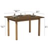 Mesa de Jantar 120x80 até 4 Lugares Pés em Madeira Maciça Reforçada - 3
