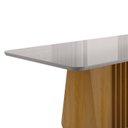 Ver imagem 4 de Mesa para Sala de Jantar 6 Lugares Harpa Marrom/Marromle/Off White