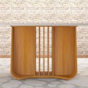 Ver imagem 5 de Mesa para Sala de Jantar 6 Lugares Harpa Marrom/Marromle/Off White