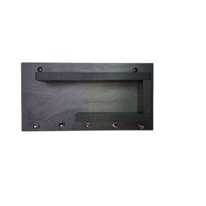 Porta Chaves Organizador com Prateleiras Clássico de Parede - Preto