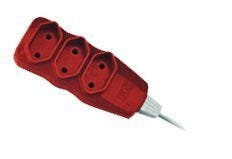 EXTENSÃO 5M COM 3 TOMADAS TRIPOLAR BIVOLT NEW COLORS - Vermelho - 1