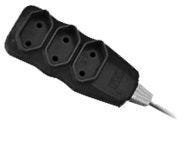 EXTENSÃO 10 M COM 3 TOMADAS BIPOLAR BIVOLT NEW COLORS - Preto - 1