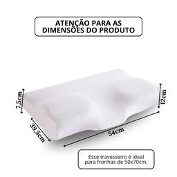 Travesseiro Viscorelax Viscoelástico Nasa Cervical com Memória - 3