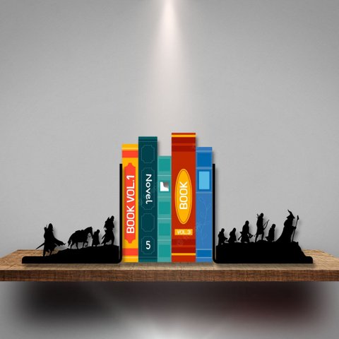 Porta Livros Aparador Sociedade do Anel Senhor dos Anéis Geek Marketplace