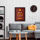 Ver imagem 2 de Quadro Melhor Pai do Mundo 45x34cm - com vidro:Madeira branca