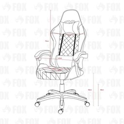 Cadeira Gamer Fox Racer Vulpes Cinza - Wz-318 - 7
