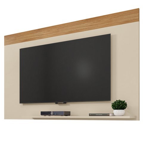 Painel para Tv até 75 Polegadas Malha Off White Buriti