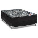 Ver imagem 1 de Cama Box Viúva: Colchão Molas Bonnel Ortobom Nanolastic ISO Firme + Base CRC Suede Black(128x188)
