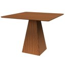 Ver imagem 3 de Mesa de Jantar Quadrada 105 cm para 4 Pessoas Base Pirâmide 100% MDF Dalla Costa Cor:Pinhão
