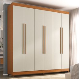 Guarda-roupa Apolo Casal 6 Portas 2 Gavetas Prateleiras - 1