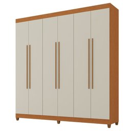 Guarda-roupa Apolo Casal 6 Portas 2 Gavetas Prateleiras - 4