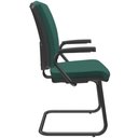 Ver imagem 6 de Kit 4 Cadeiras de Escritório Fixa Executiva Office Preto Slim Alta Flexi P03 Poliéster Verde - Lyam 