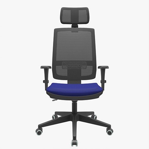 Cadeira Brizza Presidente Back System c/ Apoio Gupe Decor Cadeira Presidente telada c/ apoio Azul - 13