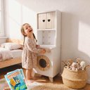 Ver imagem 2 de Mini Máquina de Lavar Infantil Petit Kit Livro Educativo em Madeira | Eita Casa Perfeita