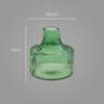 Vaso De Vidro Verde Com Textura 11cm XG0062 BTC ST2668 - 3