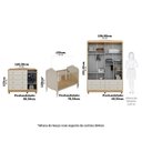 Ver imagem 4 de Quarto de Bebê com Berço Minicama Guarda-Roupa e Cômoda 100% MDF Maya Clássico Espresso Móveis Bege/
