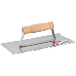 Desempenadeira Aço Dentada 12,0x25,5cm Cabo Madeira Fechado - 1